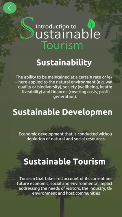 Intro to Sustainable Tourism