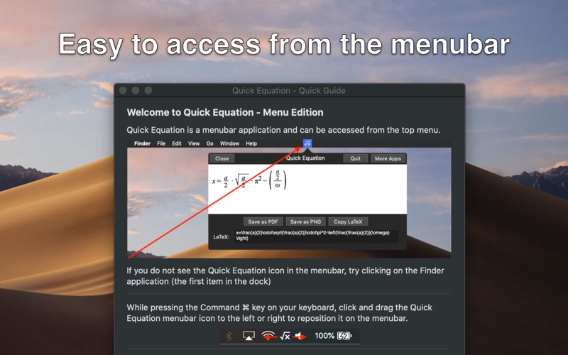 Quick Equation - Menu Edition