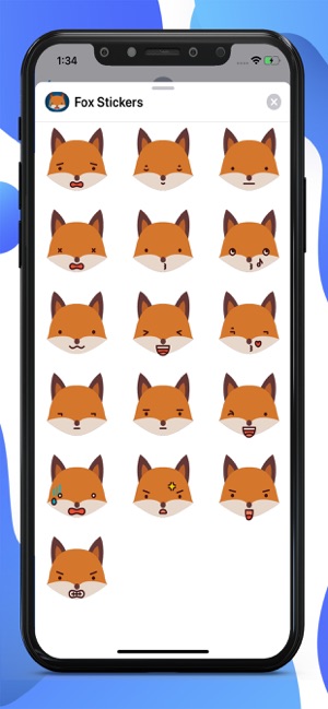 Fox Funny Emoji Stickers