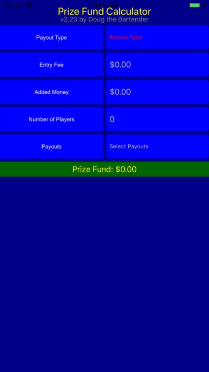 Prize Fund Calculator