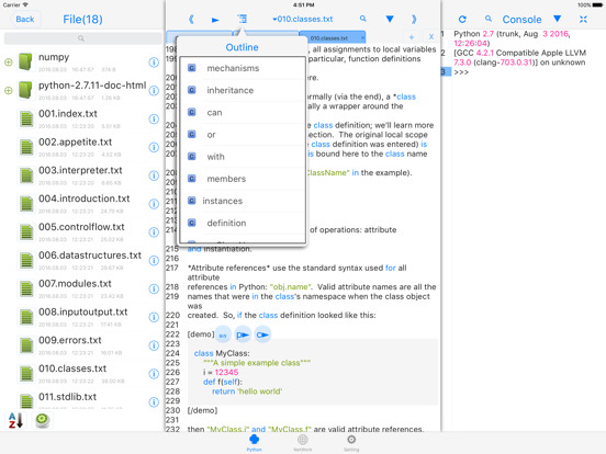 pythoni3.5$-run code,outline,1 Screenshots