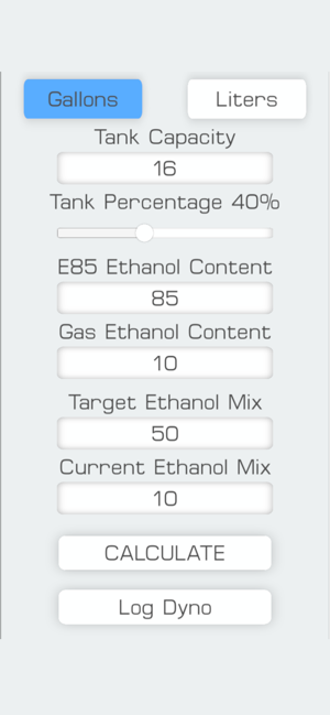 E85 Mix Ethanol Calculator