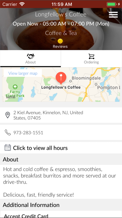 Longfellow's Coffee screenshot 2