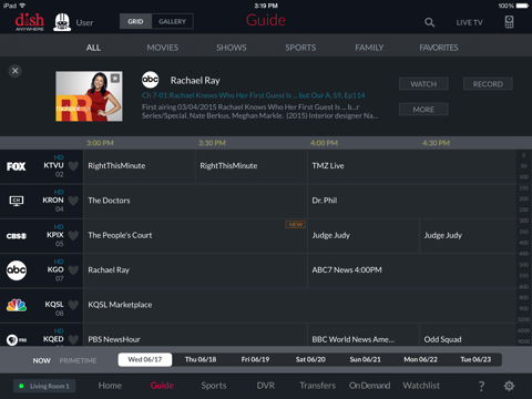 DISH Anywhere for Tablet - náhled