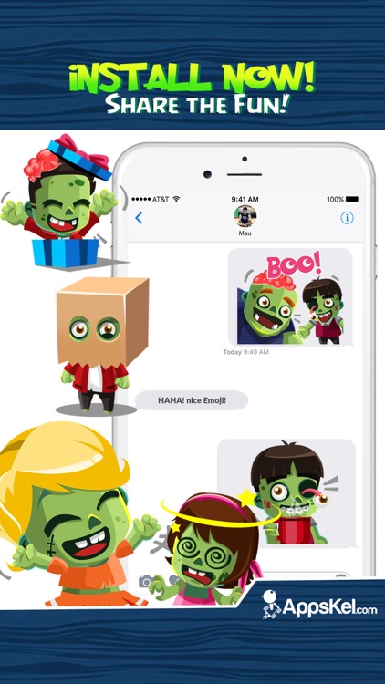 Zombies Emoji Stickers App screenshot-4