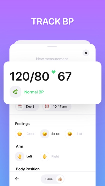 Blood pressure app+