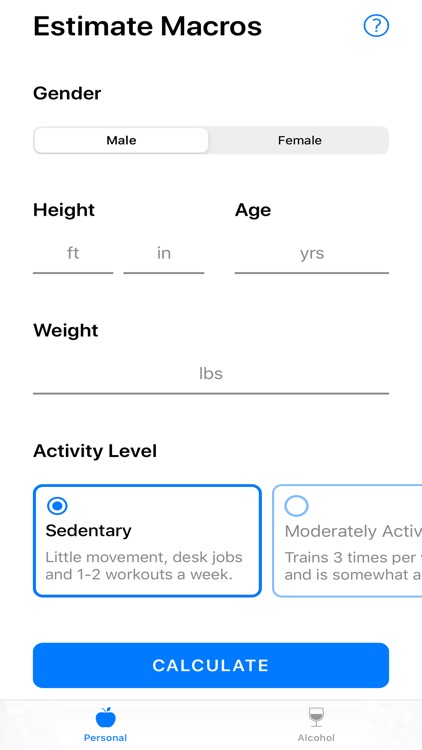 Alcohol & Macros Tracker