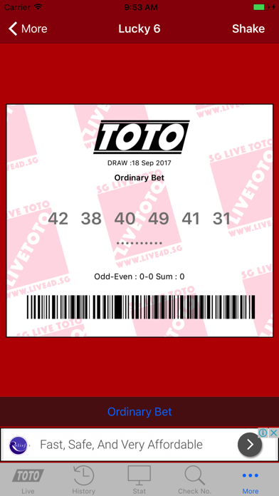 Winning history toto SUPREME TOTO