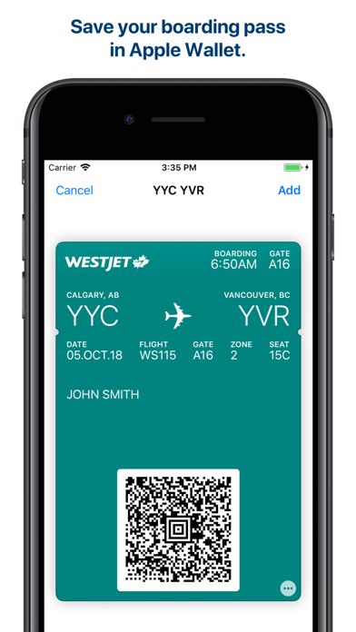 westjet travel privileges app