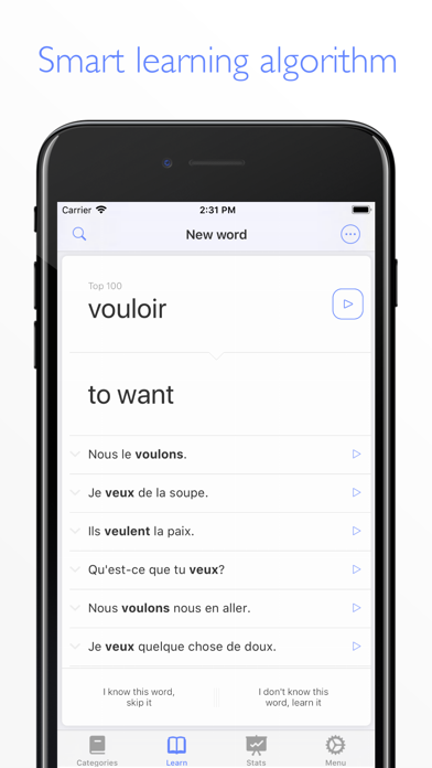 Learn French with Flash cards! screenshot 2