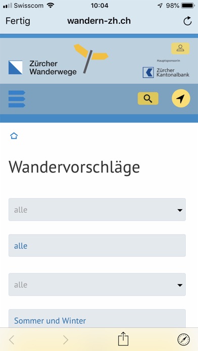 ZH-Wanderwege screenshot 4