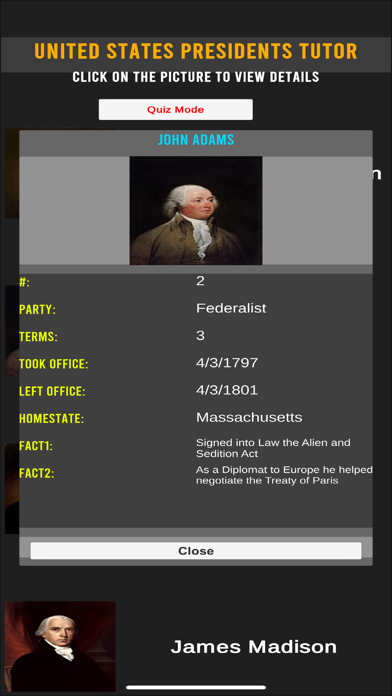 United States Presidents Tutor screenshot 2
