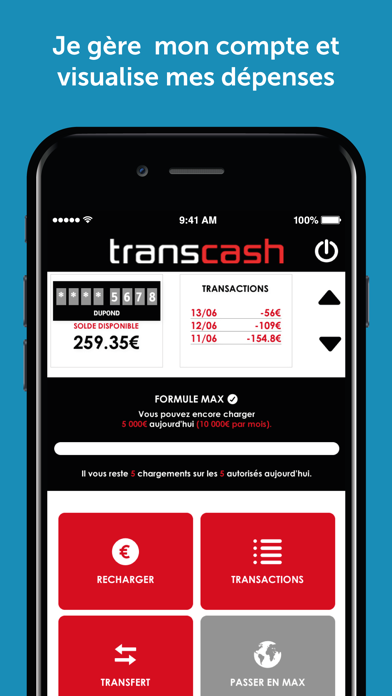 Transcash® Mastercard® screenshot 3
