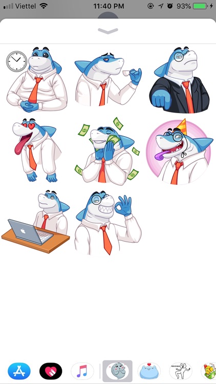 Shark Boss Emoji Stickers