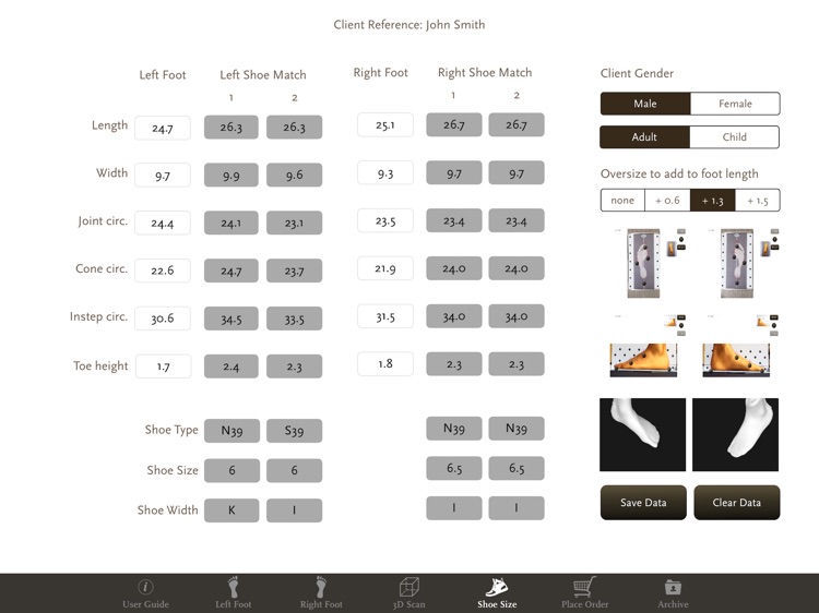 Nimco Professional Shoe Sizing