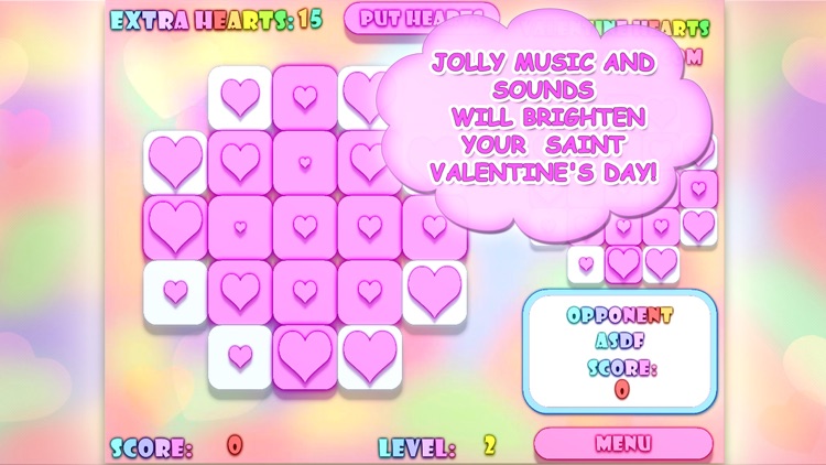 Valentine Hearts Collapse Game