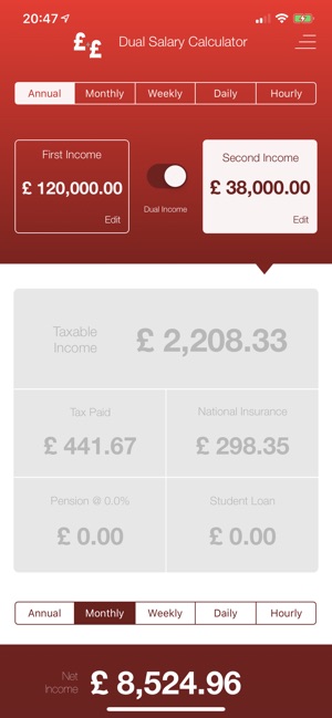 UK Dual Salary Calculator(圖2)-速報App