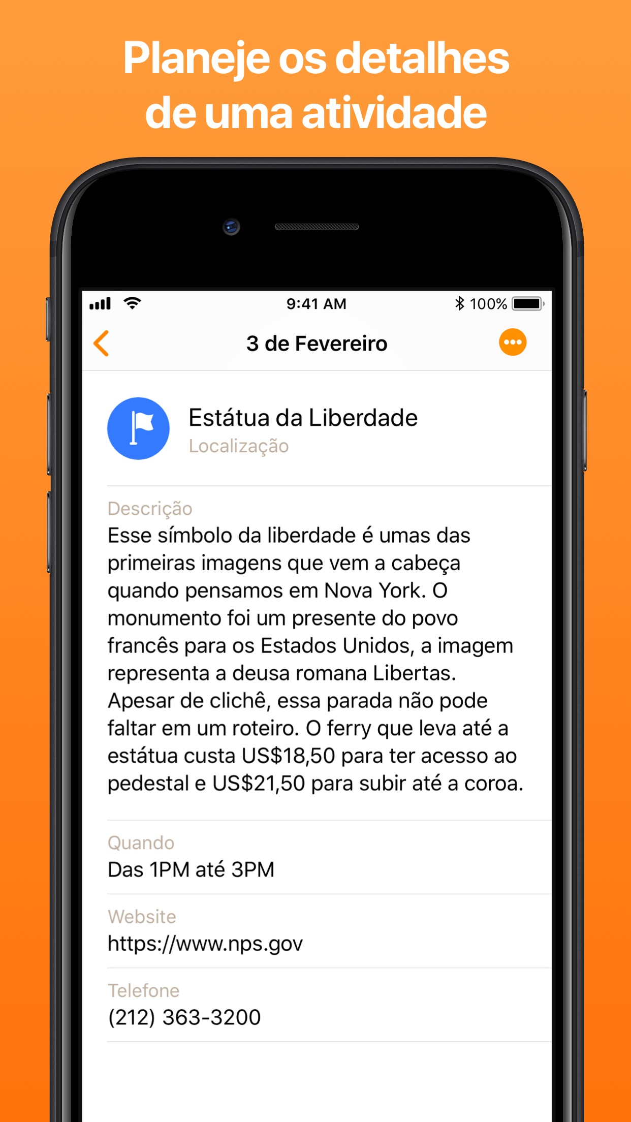 Screenshot do app Tripsy
