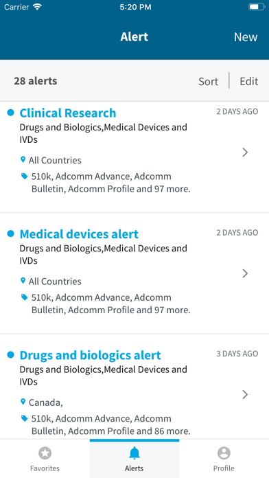 Cortellis Regulatory Alerts screenshot 3