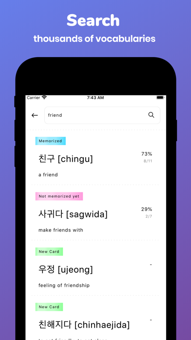 Memorize: Learn Korean Words screenshot 4