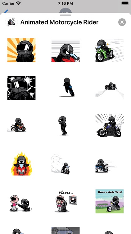 Animated Motorcycle Rider