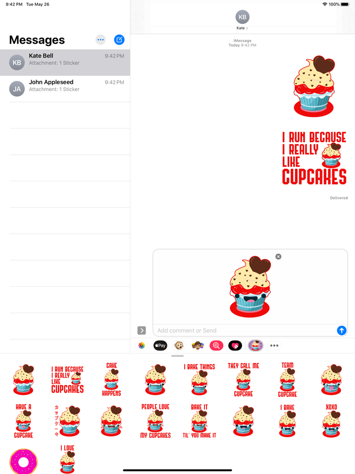Cupcake Bakery Kawaii Stickers