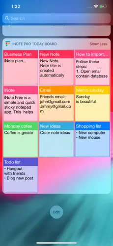 Screenshot 1 iNote - Sticky Note by Color iphone