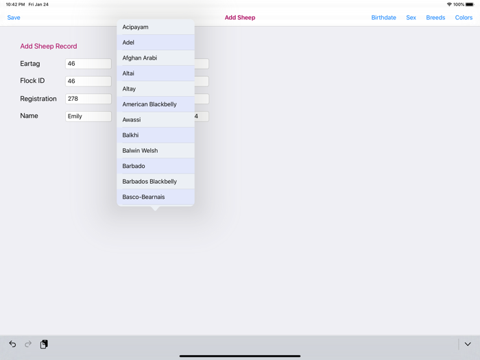 Sheep Measurements Database