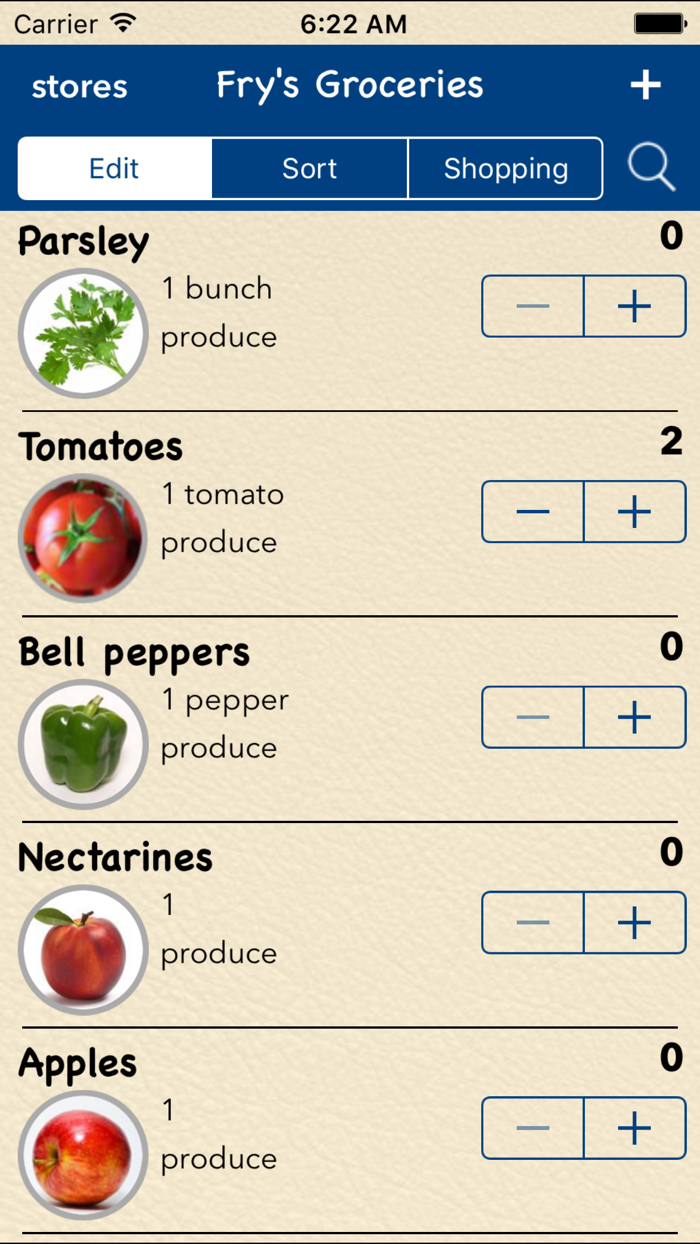 Our Family Shopping List
