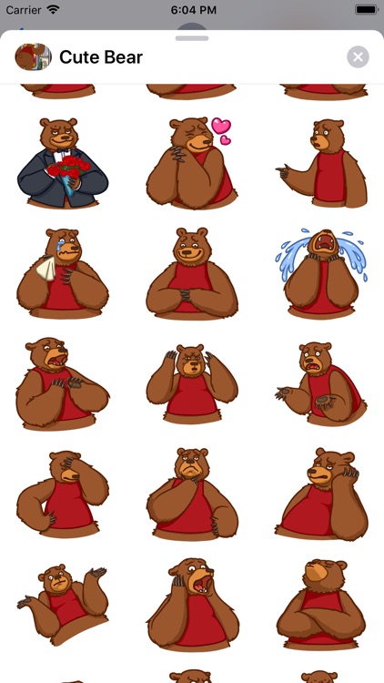 Cute Bear Stickers HD screenshot-3