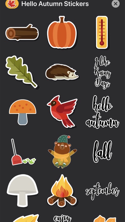 Hello Autumn Stickers screenshot-3