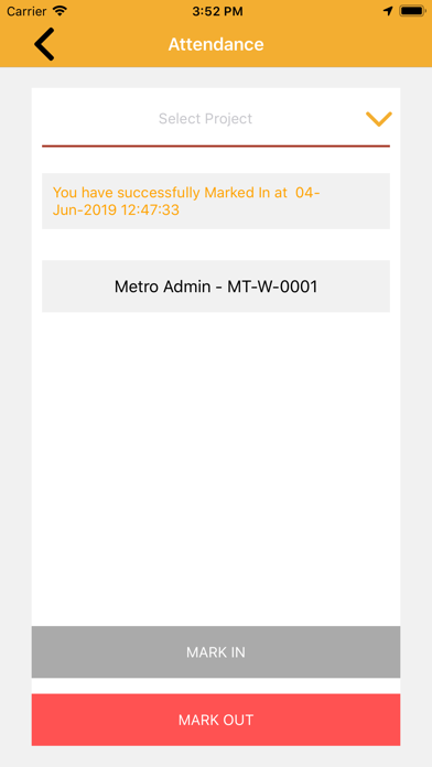 Metro HRMS screenshot 2