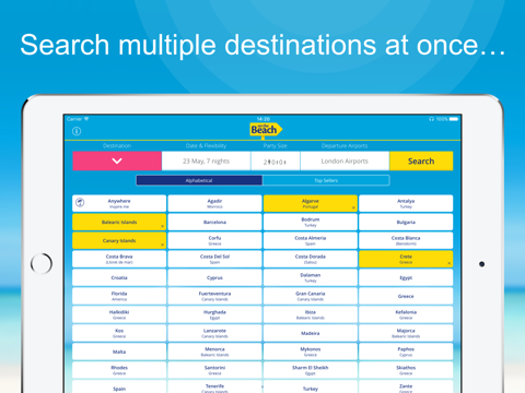 On the Beach Holiday App screenshot 2