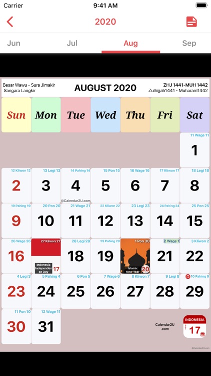 Indonesia Calendar 2020 - 2021 screenshot-4