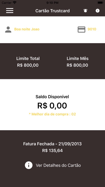 Cartão Trustcard