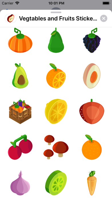 Vegtables and Fruits Stickers screenshot 3