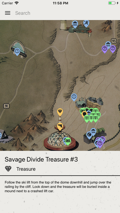 Unofficial Map for Fallout 76 Screenshot on iOS