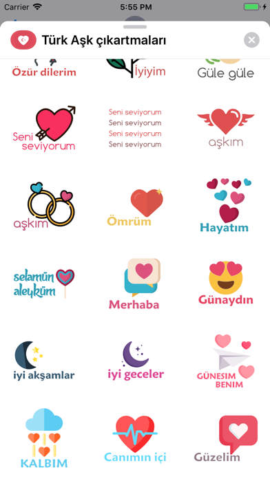 Türk Aşk çıkartmaları screenshot 3