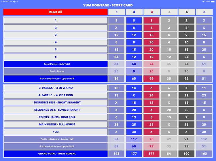 Yum carte pointage -Score card screenshot-4