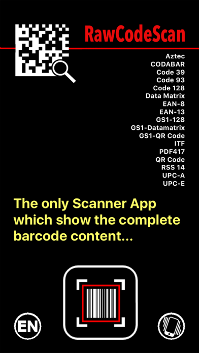 RawCodeScan Screenshots