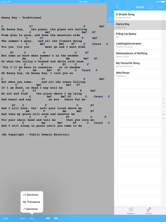 Songbook Simple App voor iPhone, iPad en iPod touch AppWereld