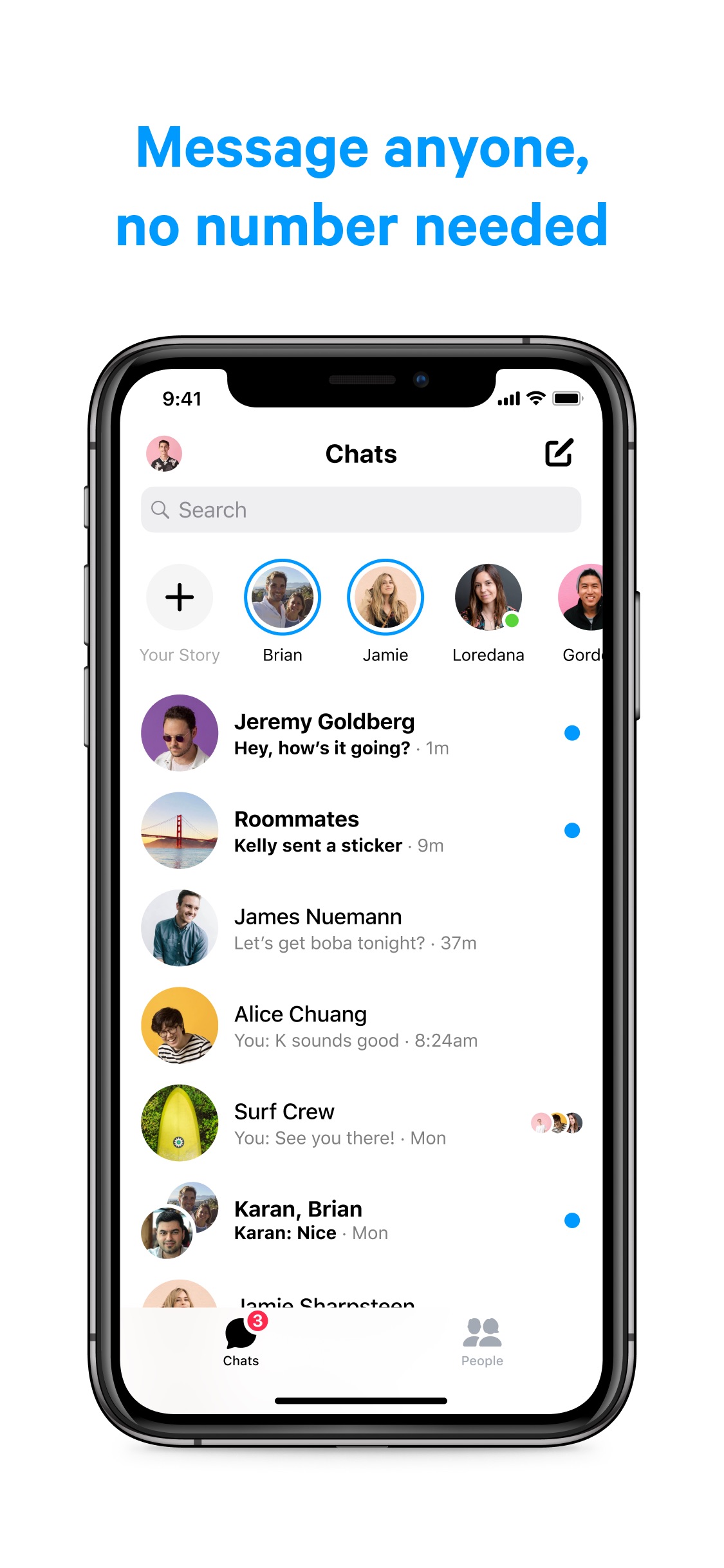 Screenshot do app Messenger