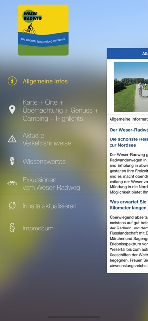 Offizielle Weser-Radweg-App