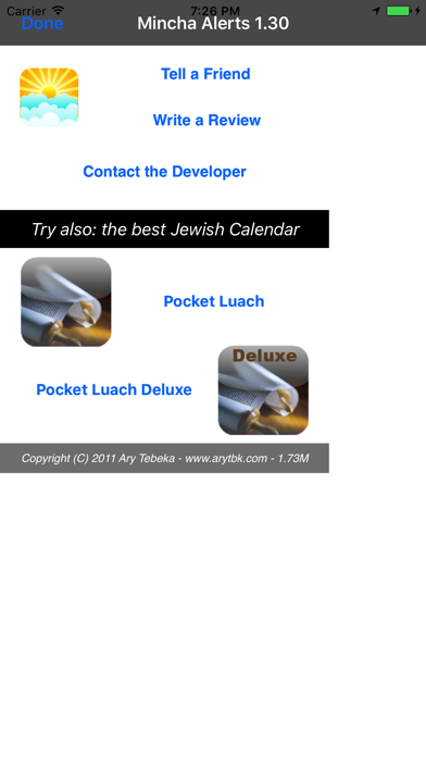 Mincha Alerts Prayer Reminders screenshot 3