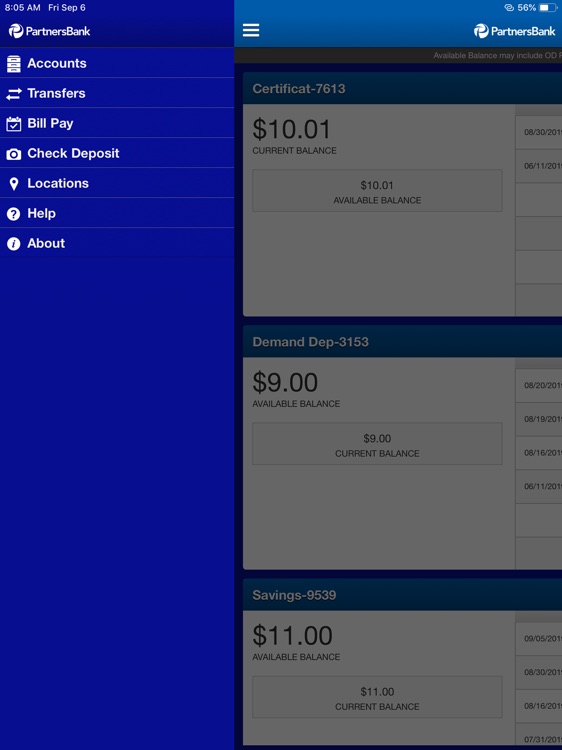 Partners Bank for iPad
