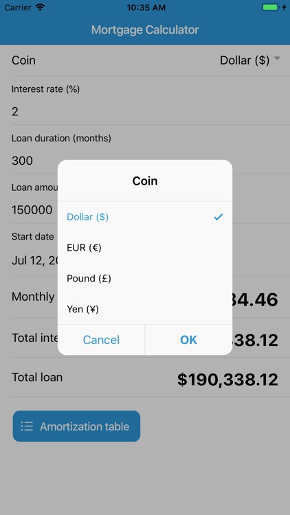 Mortgage & Loans Calculator