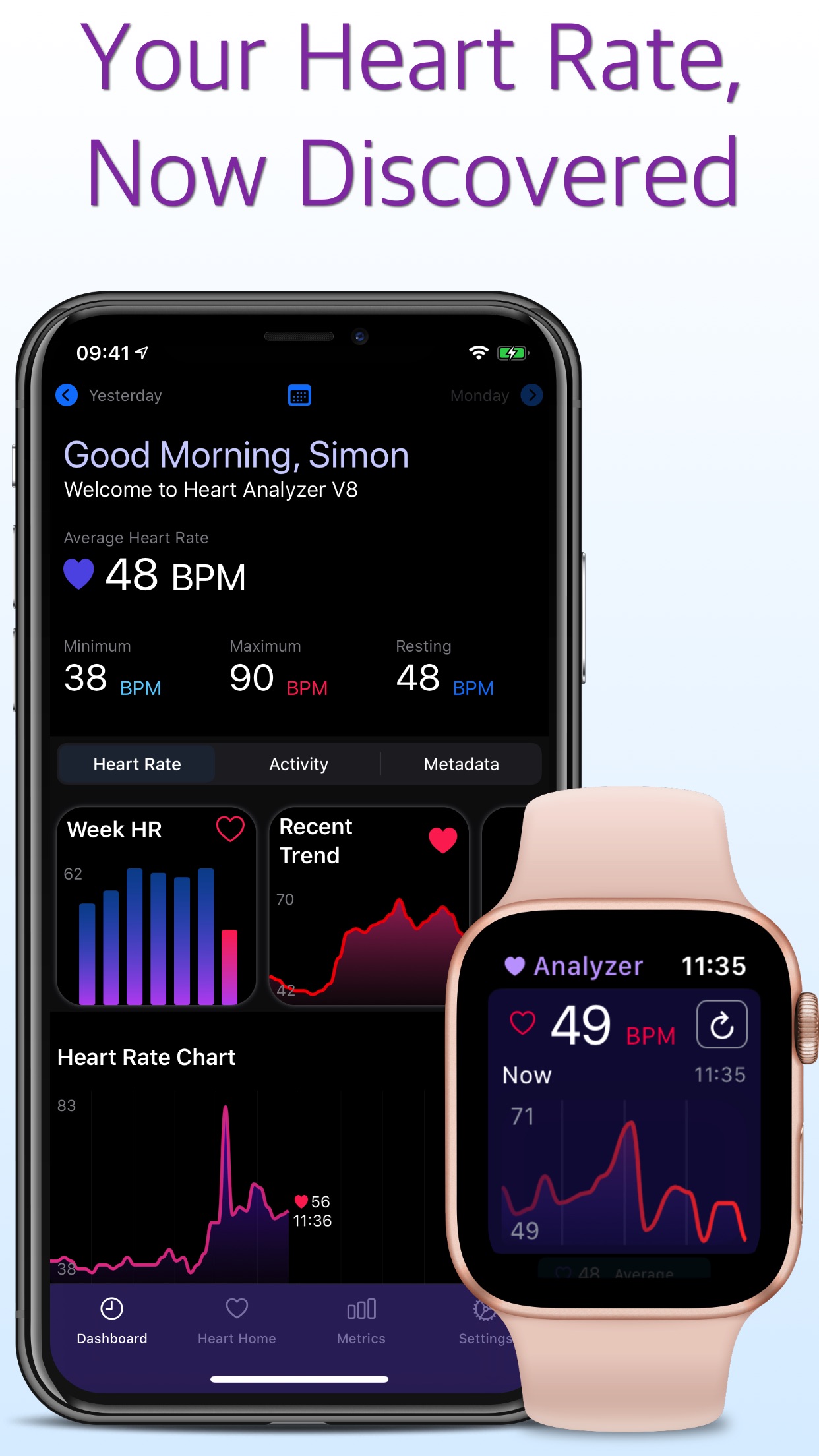 Screenshot do app Heart Analyzer