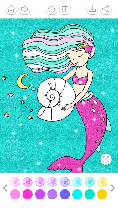 How to cancel & delete Mermaid Coloring Book Glitter from iphone & ipad 2