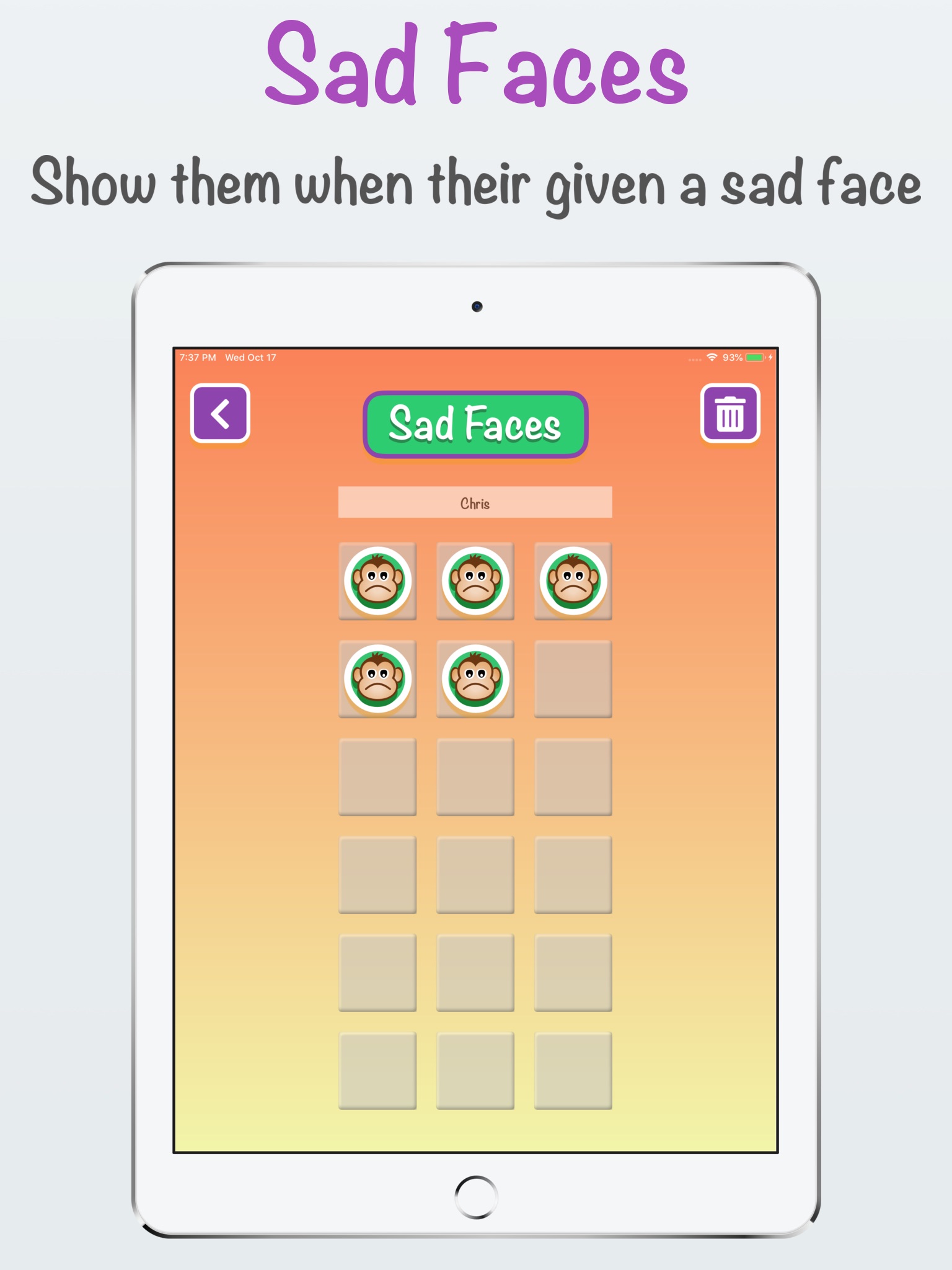 Happy + Sad Face Chart screenshot 2