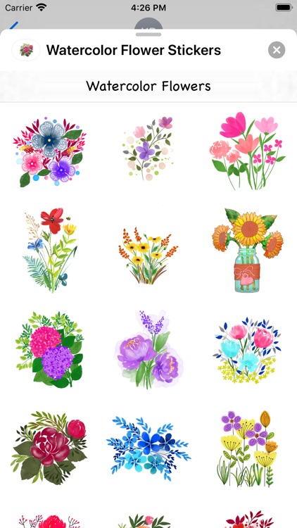 Watercolor Flower Stickers